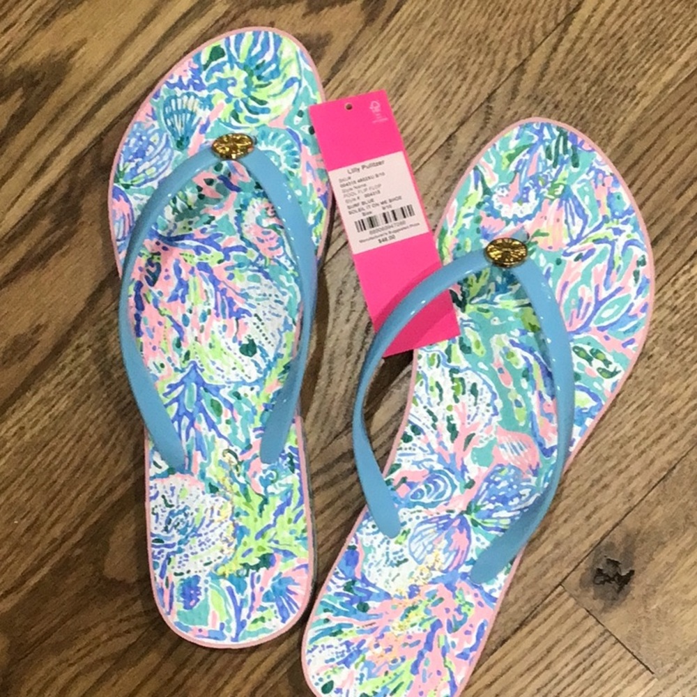 Lilly Pulitzer Pool Flip Flop 9/10